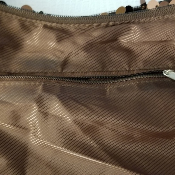 Bronze  colored sequin purse - Picture 4 of 5